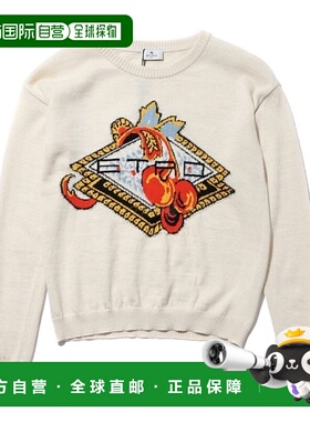 韩国直邮ETRO 徽标提花女士圆领毛衣 12841 9819 0990针织衫