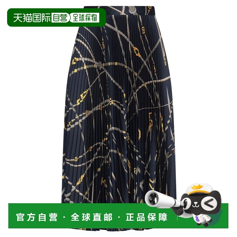 1h可退 香港直邮潮奢 versace 范思哲 女士 中长半身裙 blue蓝色,女装/女士精品,半身裙,淘宝优惠券,粉丝福利购,淘宝优惠卷