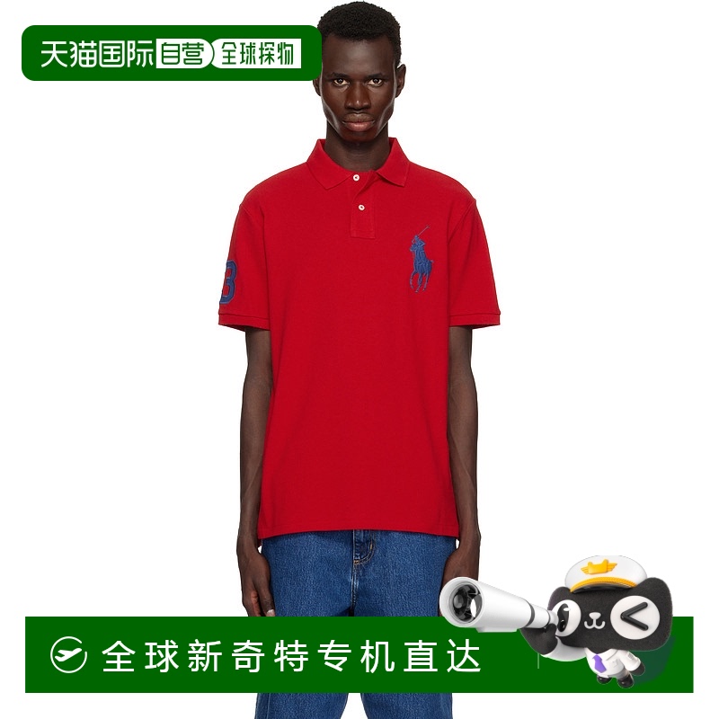 香港直邮潮奢 Polo Ralph Lauren Polo 拉夫 劳伦 男士 红色 Cust