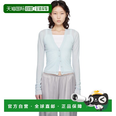 1h可退 香港直邮SKIMS 女士 蓝色 Featherweight Cashmere 开衫 T
