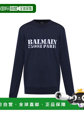 香港直邮BALMAIN 男士卫衣 FH1KD000KI84SAJ AW2025 蓝色 长袖套