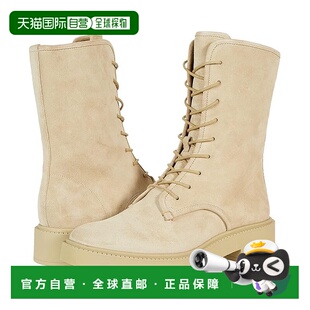 Doe皮革侧拉链圆头JOBB868 Kady蕾丝战斗靴女式 棕色 Vince 自营