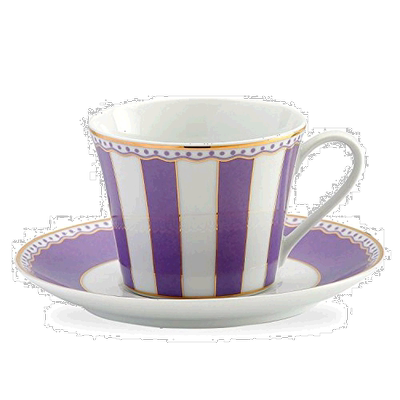 【日本直邮】Noritake 杯子 和 茶托 嘉年华 薰衣草 细瓷 餐具 马
