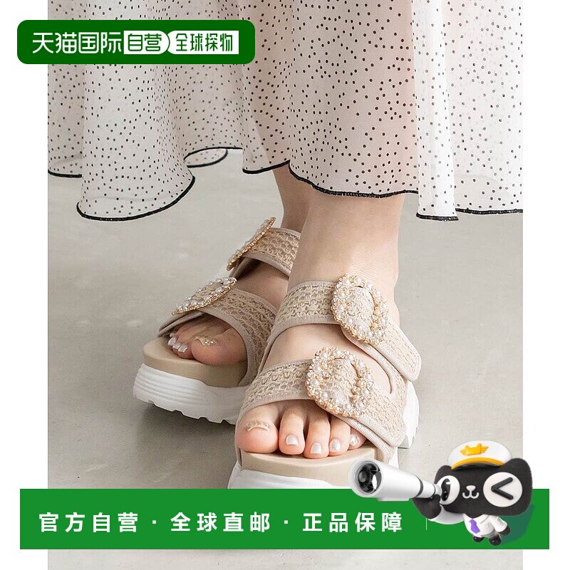 日本直邮RANDA 2WAY 比舒扣运动凉鞋 厚底 黑色RA041BW14481