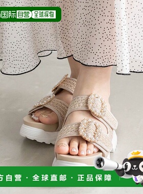 日本直邮RANDA 2WAY 比舒扣运动凉鞋 厚底 黑色RA041BW14481