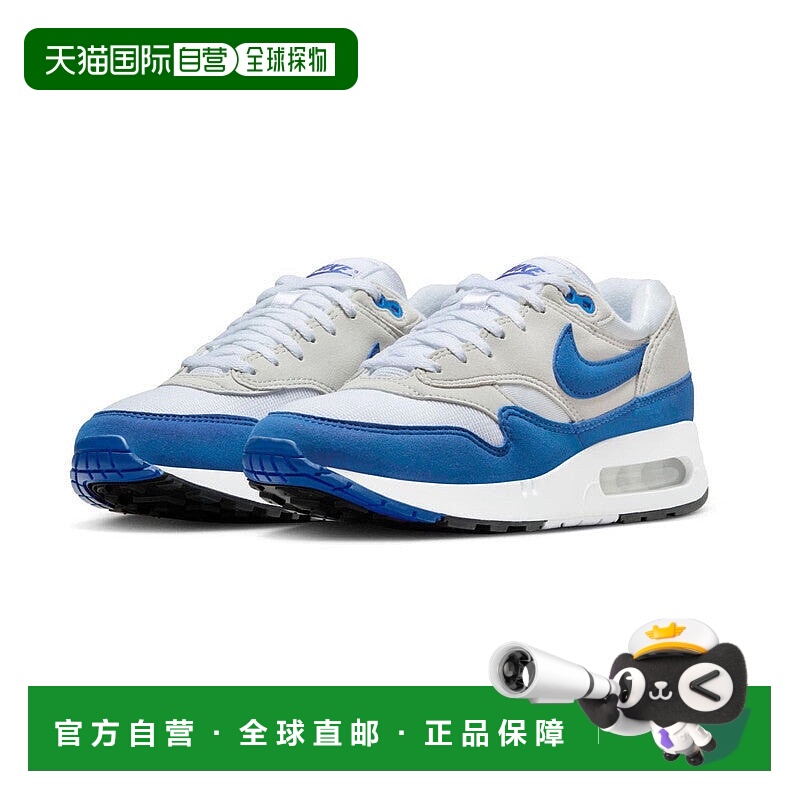 自营WOMENS NIKE AIR MAX 1 86 PREMIUM-WHITE/ROYAL BLUE-DO9844