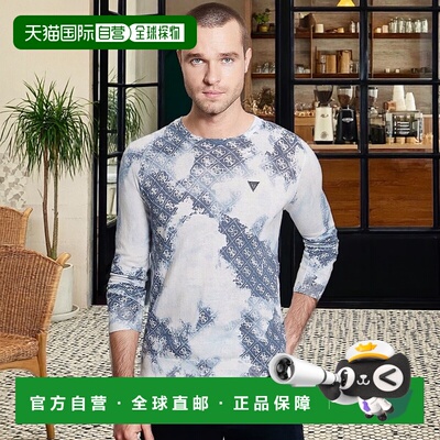 日本直邮Guess Tyson Bleach Printed Sweater针织毛衣 [GU1432EM