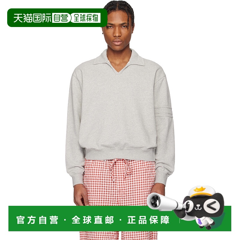 香港直邮潮奢 Bode 男士 灰色 Crew Polo 衫 MRS25CS058