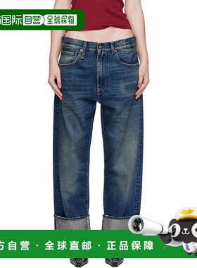 1h可退 香港直邮潮奢 R13 女士 蓝色 Cuffed X-BF 牛仔裤 R13WD11