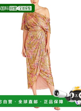 自营 Theia Jade高低胸礼服-蓝色 美国奥莱直发连衣裙