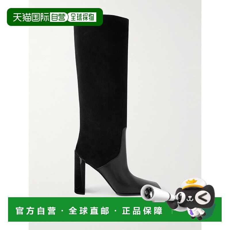 香港直邮alaia 女士 皮质牛巴革及膝靴子 AA3O2025I133