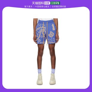 Rhude 男士 蓝色 香港直邮潮奢 Bandana 短裤