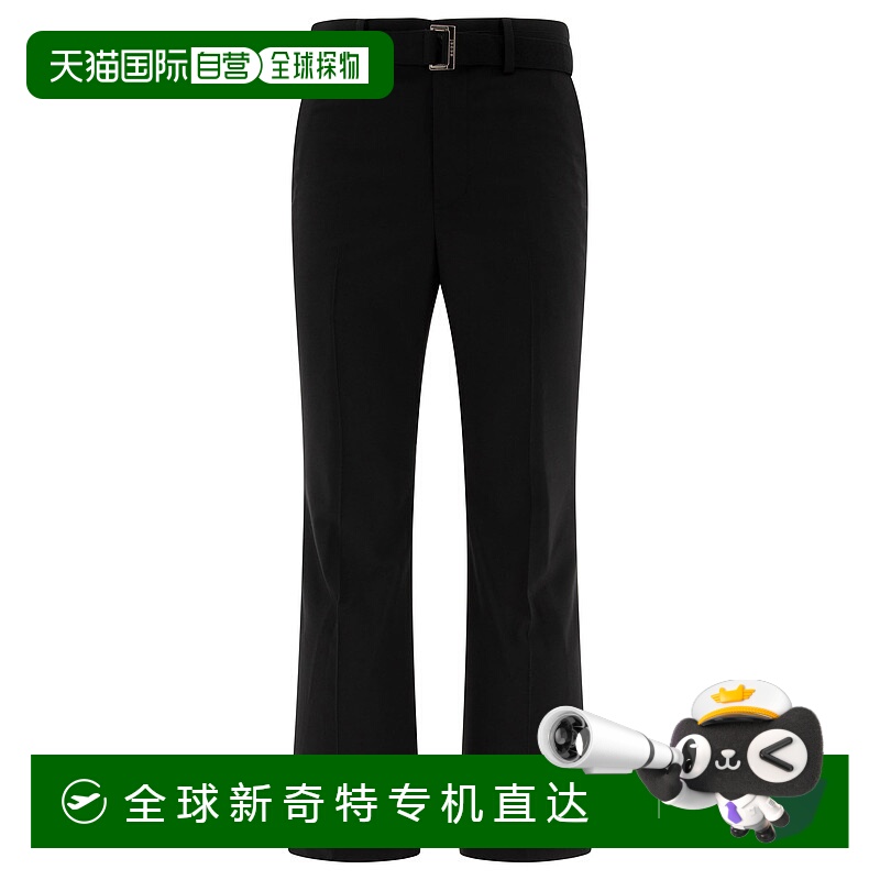 1h可退 香港直邮潮奢 Sacai 男士 束带裤子 2403424M001 black黑
