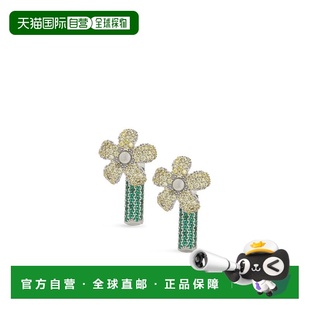 1h可退 欧洲直邮LOEWE罗意威女士银质和水晶Flor耳环耳钉