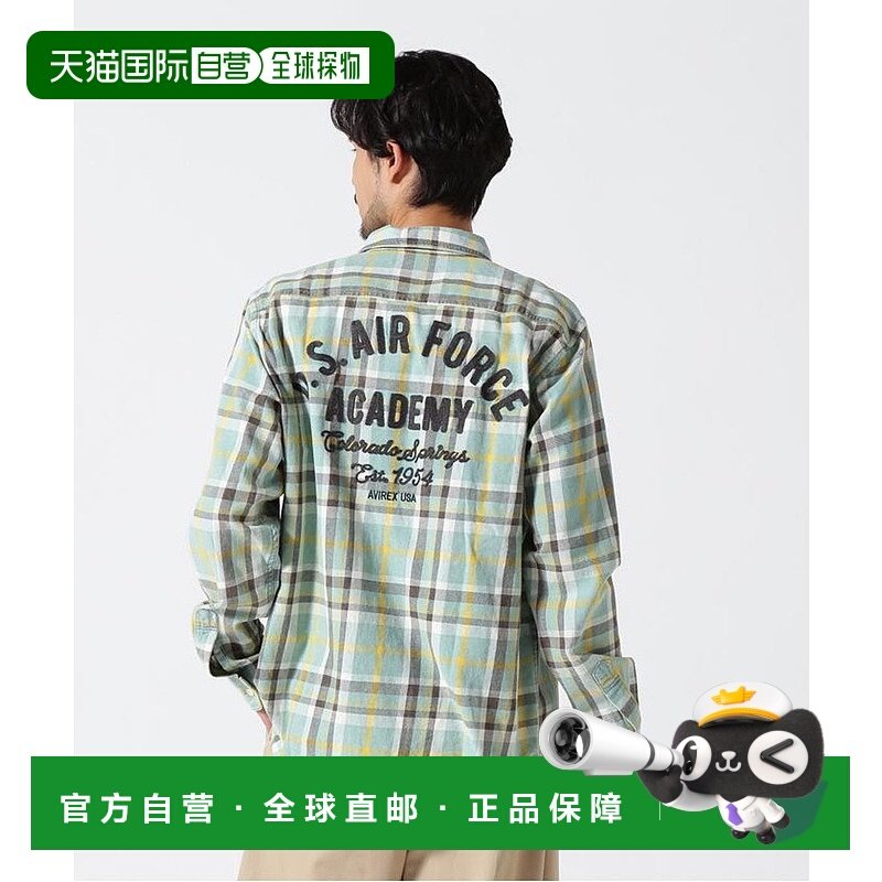 日本直邮AVIREX 褪色格纹衬衫 USAFA [AV1129EM025171]