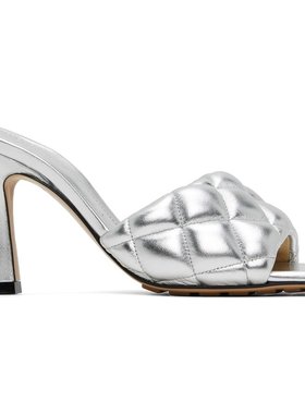 潮奢 Bottega Veneta 葆蝶家 女士 银色衬垫凉鞋 592015V27M0