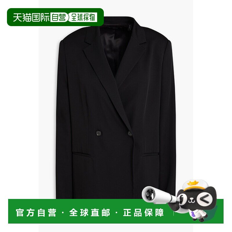 香港直邮THEORY 希尔瑞 女士 双排扣真丝缎西装外套 P0102116001B