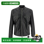 香港直邮Dsquared2 二次方 男士 1h可退 拉链口袋皮夹克 S74AM167