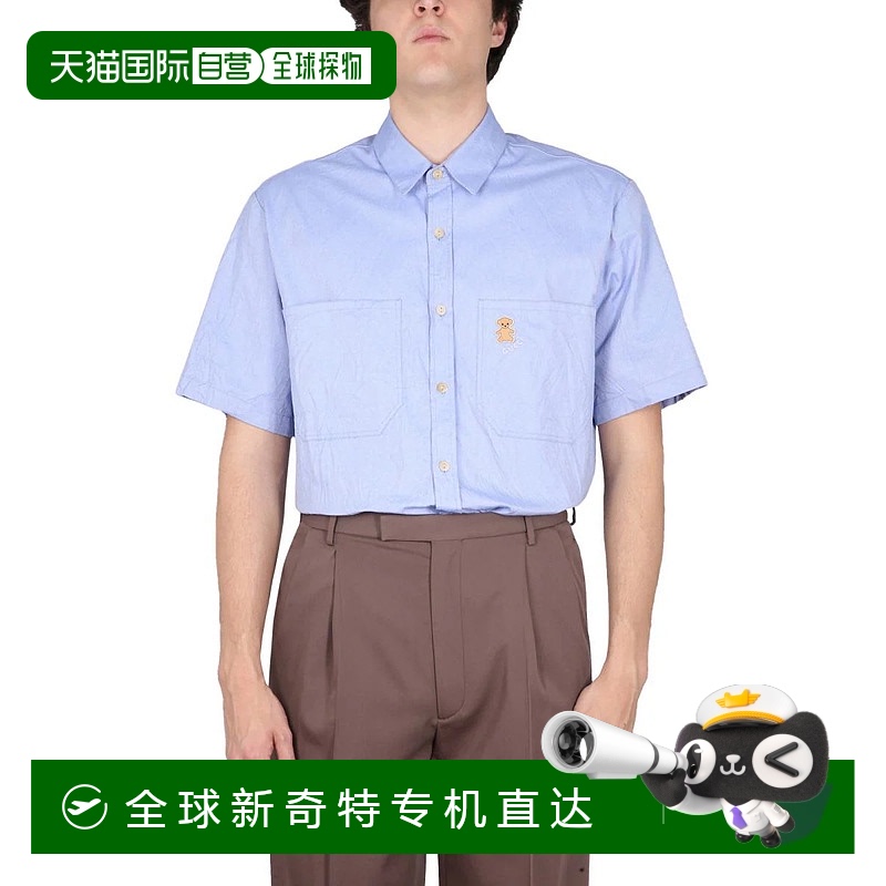 1h可退 香港直邮GUCCI 男士衬衫 732522ZANF74910 SS2023 蓝色 SH