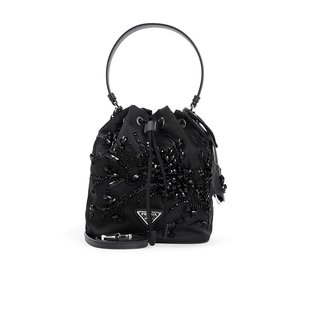 Prada Re-Nylon Saffiano徽标水桶包 1BE0672C4QVWRM