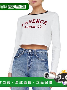 自营 L'AGENCE Romi L圆领阿斯彭-白色 美国奥莱直发