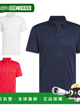 日本直邮阿迪达斯男士网格菱形短袖Polo衫 KUH63 高尔夫服【2025