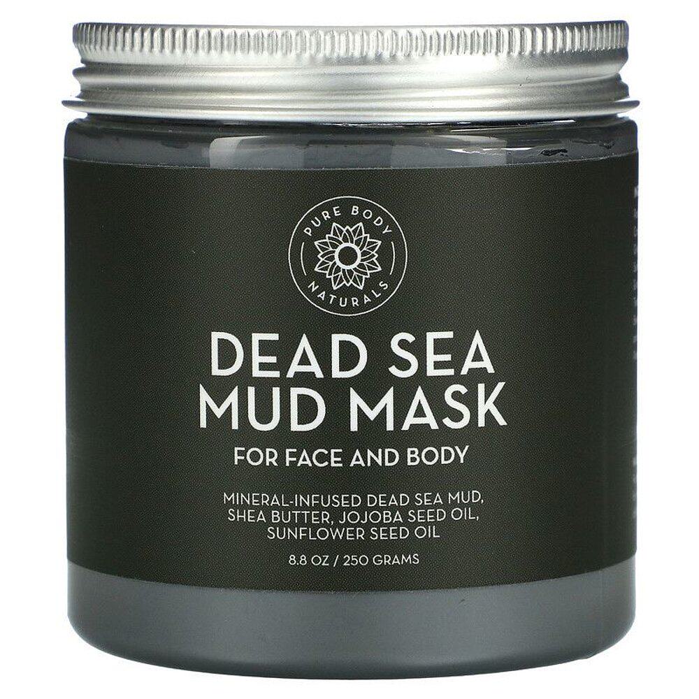 美国直邮Pure Body Naturals死海泥面膜面部身体温和250g