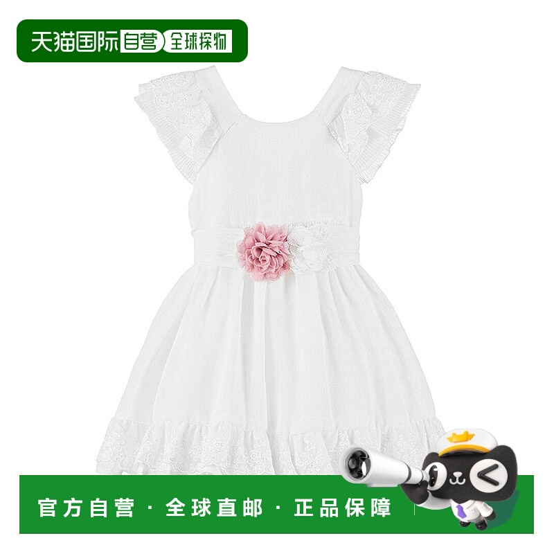 自营 Mayoral 花卉贴花夏季连衣裙 - 白色 美国奥莱直发