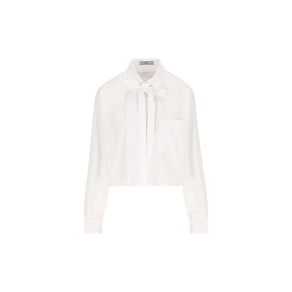 PRADA 女士衬衫 P462I1XV2F0009AI25 AW2025 白色 Prada Shirts