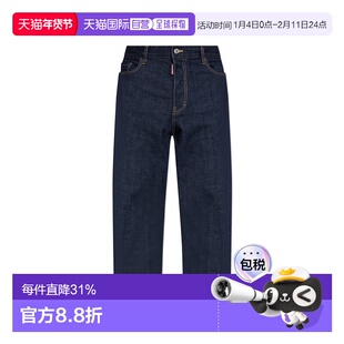 香港直邮DSQUARED2 男士牛仔裤 S74LB1714S30664470 AW2025直筒裤