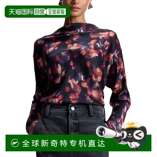 美国奥莱直发 蓝色 自营 A.L.C.乔治亚丝绸混纺上衣