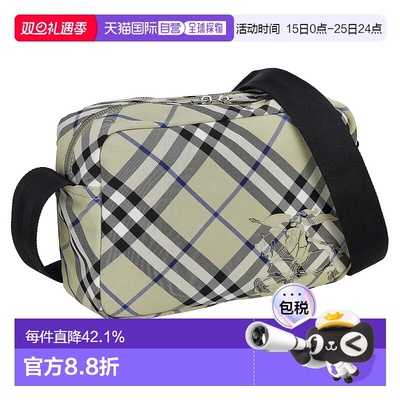 日本直邮BURBERRY博柏利单肩包经典格子男士经典大牌简约风时尚新