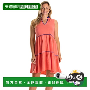 自营duffield lane珊瑚色的哈丽特连衣裙 美国奥莱直发