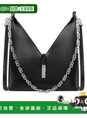 香港直邮Givenchy 黑色迷你CUT-OUT链条单肩包 BB50HNB00D斜挎包