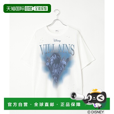 1h可退 日本直邮VENCE EXCHANGE 男士迪士尼反派图案破洞T恤 3532