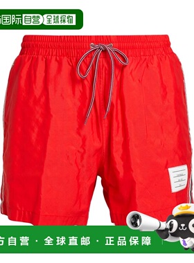 1h可退 香港直邮Thom Browne 汤姆 布朗 男士 泳裤 red红色 舒适