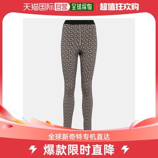 香港直邮潮奢 女士交织图案高腰打底裤 Balmain