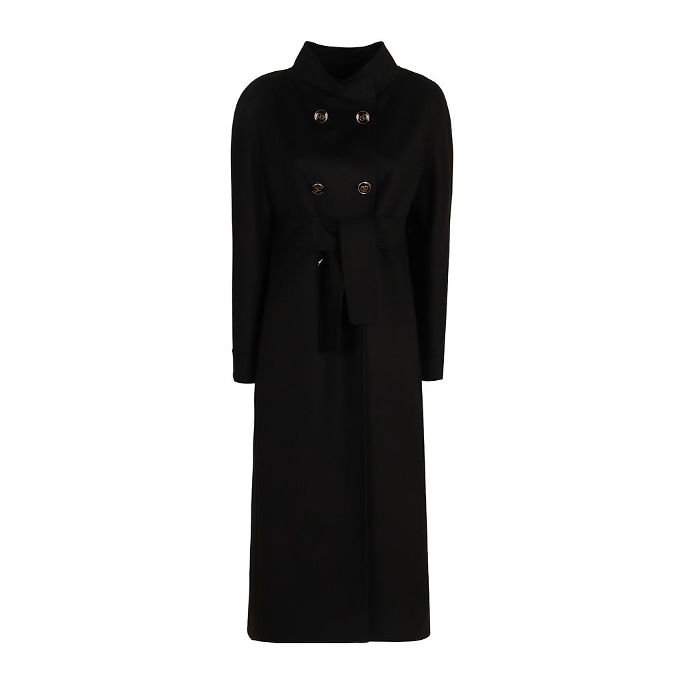 VALENTINO 女士大衣 BCA7K56JA0NO AW2025 黑色 长袖大衣