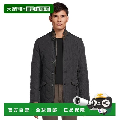 1h可退 香港直邮barbour 巴伯尔 男士 Lutz 绗缝外套 blue蓝色 舒