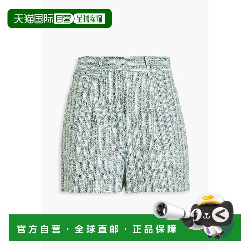 1h可退 香港直邮潮奢 Maje 女士 金属感花呢短裤 MFPSH00532MULTI