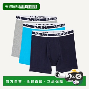 Cotton Boxer Briefs 自营Nautica Pack Stretch blue Mens