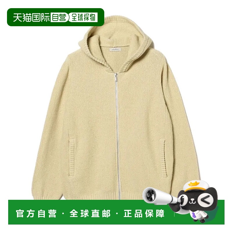 1h可退 日本直邮SEA GREEN 男士鹿仔纹拉链针织帽衫 多季度百搭款