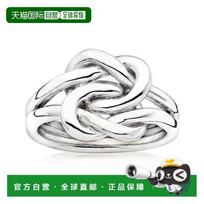 自营Ross-Simons Italian Sterling Silver Double Love Knot Rin