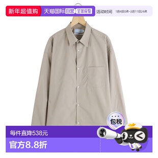 1h可退 日本直邮Graphpaper 男士ALUMO联名款宽松常规领长袖衬衫