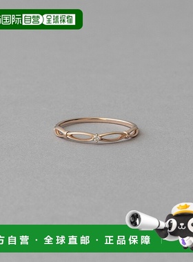 1h可退 日本直邮ete 女士K10黄金镶钻戒指 721184