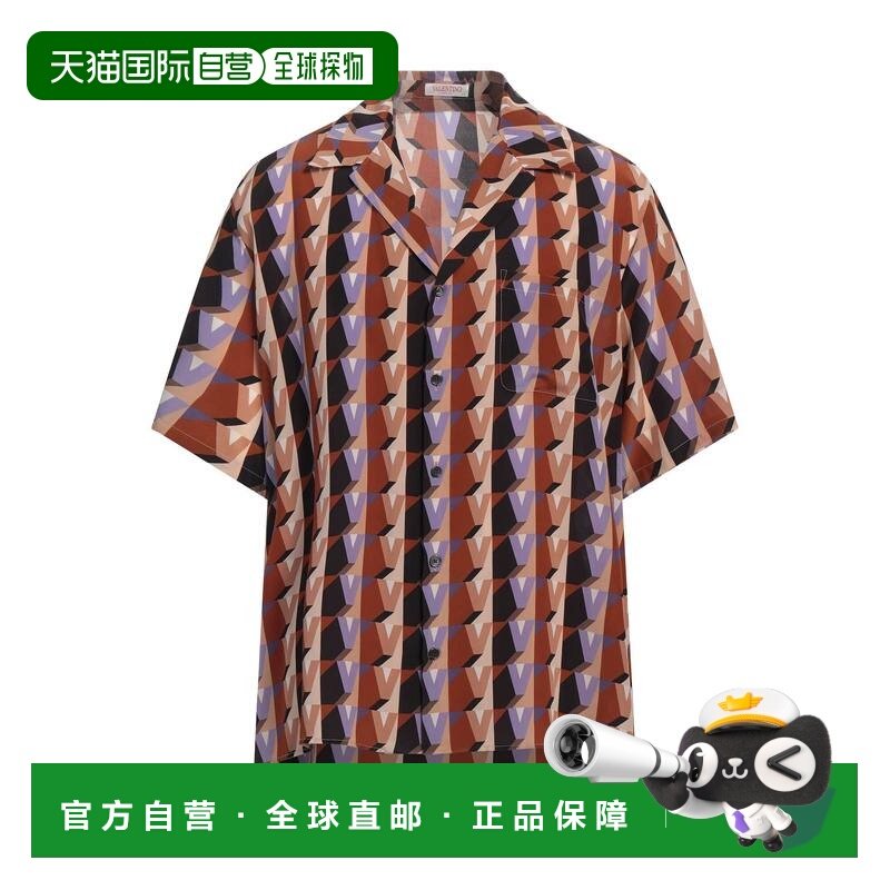 1h可退 香港直邮valentino 华伦天奴 男士 花纹衬衫 brown棕色 舒,男装,衬衫,淘宝优惠券,粉丝福利购,淘宝优惠卷