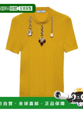 香港直邮PRADA 女士T恤 P24V2L17ZESOOOF0037 AW2025 黄色