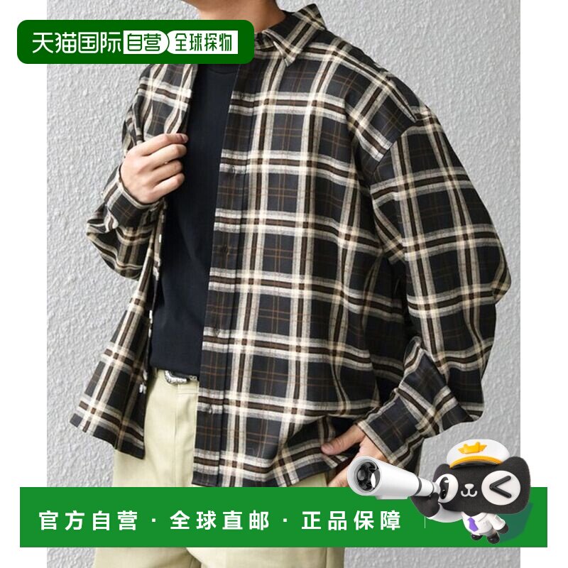 SHIPS 格子图案男士法兰绒短袖衬衫 可机洗图片