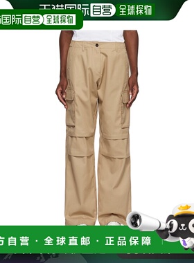 香港直邮Coperni 男士 驼色翻盖袋工装裤休闲裤 COPP40836MEN
