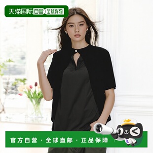 香港直邮HERNO 女士T恤 JG0006D520069300 SS2021 黑色 黑色分层